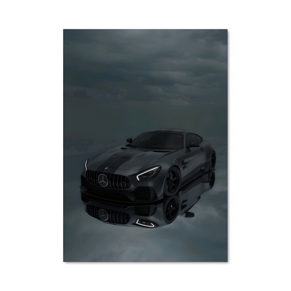 Poster Amg gt black series éclatant